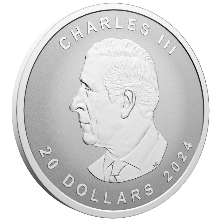 Feuille d'érable canadienne 1 once d'argent 2024 Ultra High Relief