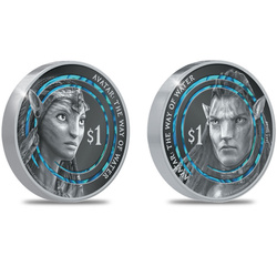 Set di 2 monete Nuova Zelanda: Avatar - The Way of Water “Neytiri e Jake” colorato 2 x 1 oncia d'argento 2023 Proof