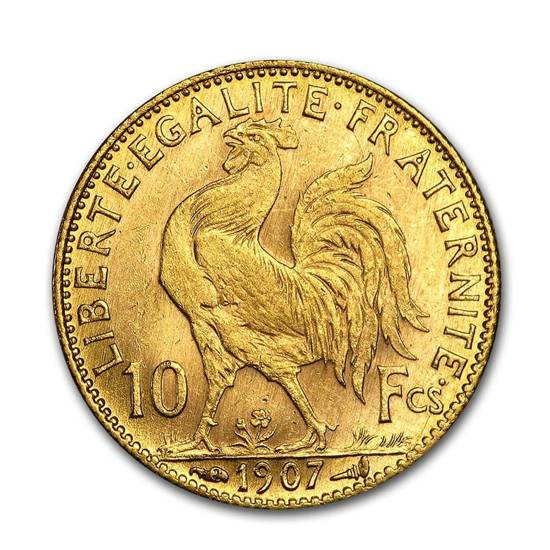1899-1914 Francie 10 franků Rooster