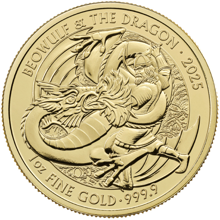 Myths & Legends : Beowulf et le dragon 1 once d'or 2025