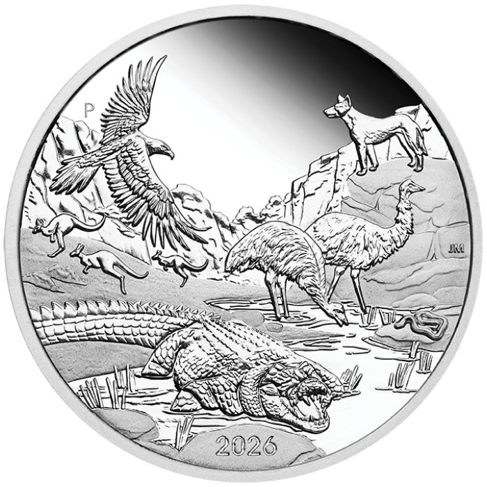 Silbermünze Perth Mint: The Outback 1 Unze Silber 2026 Proof