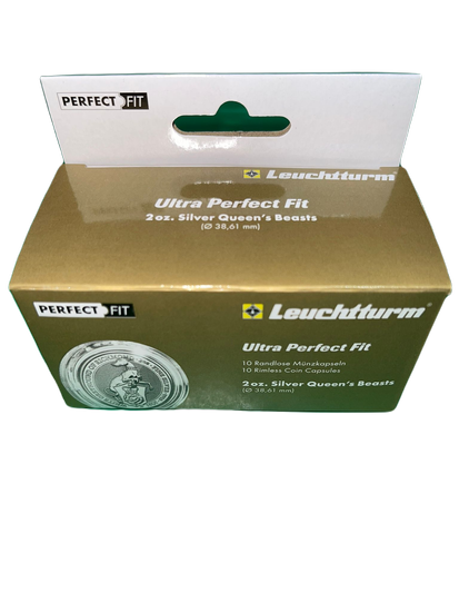 Leuchtturm - Plastová kapsle The Queen's Beasts / The Royal Tudor Beasts 2 unce stříbra Ultra Perfect Fit (10 kusů)