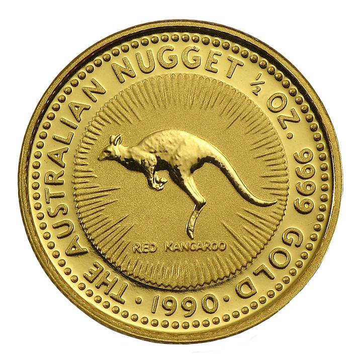Perth Mint: Australian Nugget 1/2 Unze Gold 1990