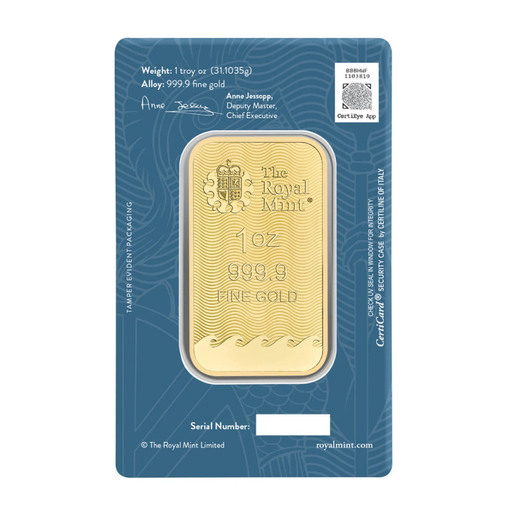 Sztabka The Royal Mint - Britannia 1 uncja Złota