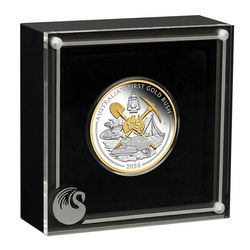 Silbermünze Perth Mint: Australia’s First Gold Rush 175th Anniversary vergoldet 1 Unze Silber 2026 Proof