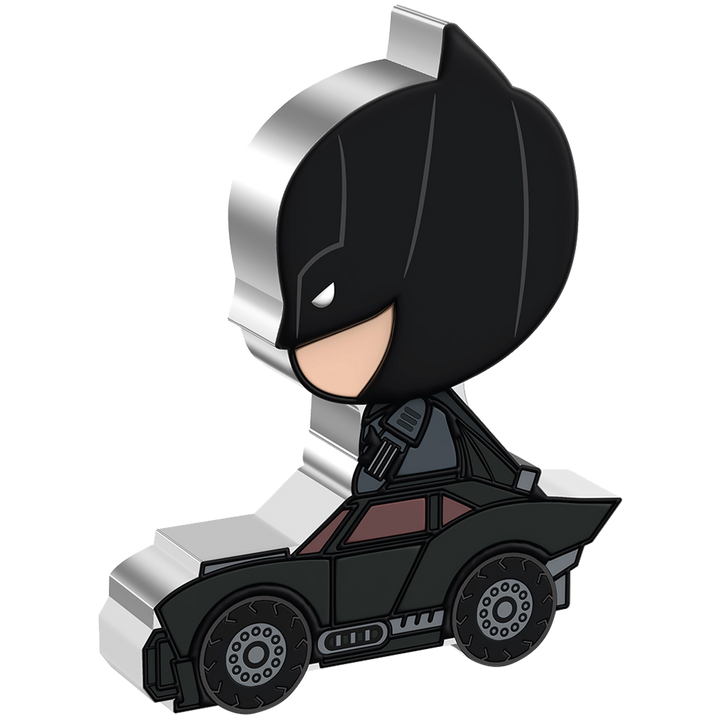 Niue: The Batman – Batman Day Chibi érme, színezett, 2 uncia ezüst, 2022, Proof
