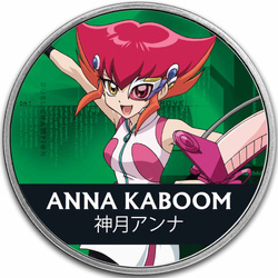 Niue: Yu-Gi-Oh! Anna Kaboom színes 1 uncia ezüst 2024 Slab