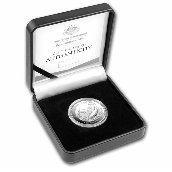 Homokóra delfin 1 uncia ezüst 2024 Proof High Relief