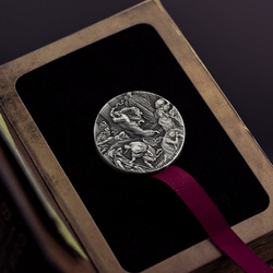 Niue: Biblical - Cleansing The Temple 2 oz Silver 2022 Proof Antiqued Coin