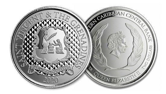 St. Vincent & the Grenadines: Pax Et Justitia 1 uncja Srebra 2020