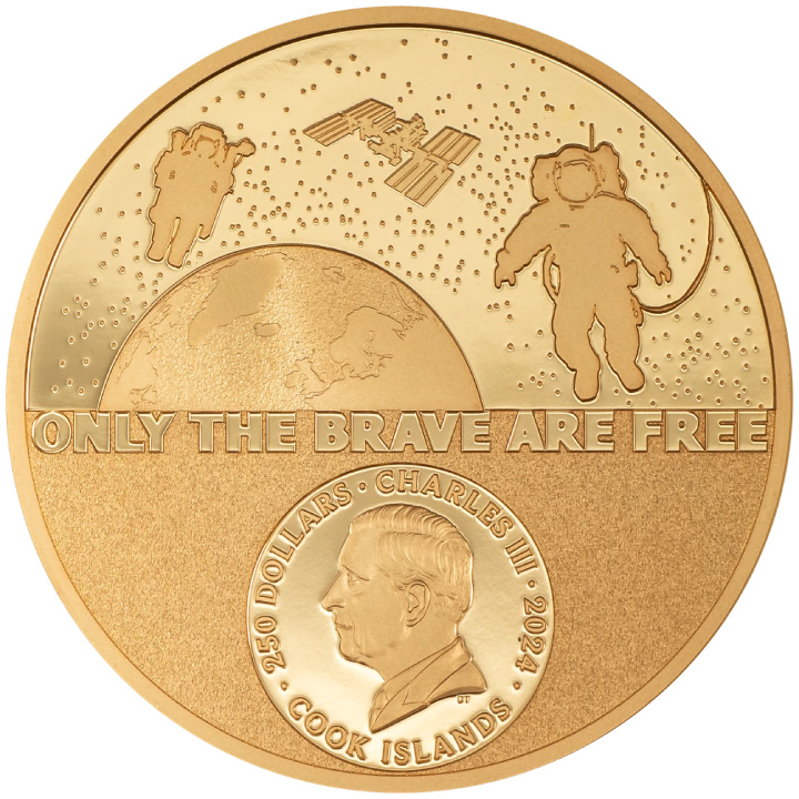 Cook Islands: Real Heroes - Astronaut 1 uncja Złota 2024 Proof
