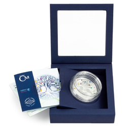 Niue: Crystal Coin - Tree of Life "Rainbow" $2 Silver 2021 Proof (Expo)