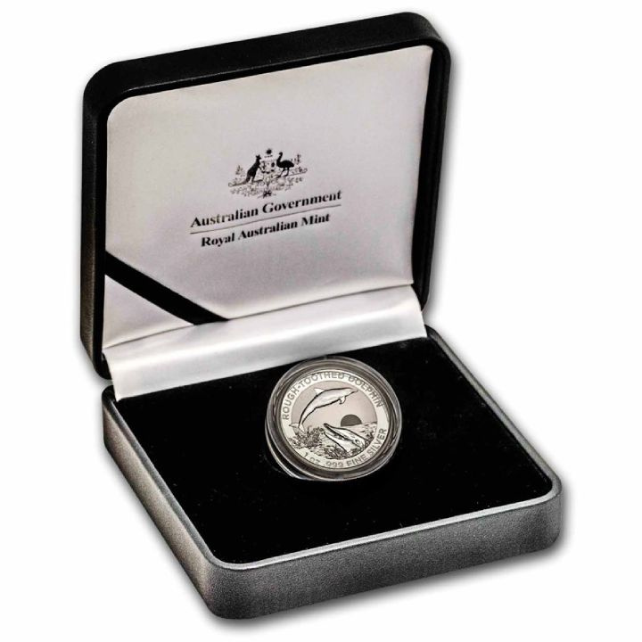 Delfín de Dientes Rugosos 1 oz Plata 2023 Proof Ultra Alto Relieve