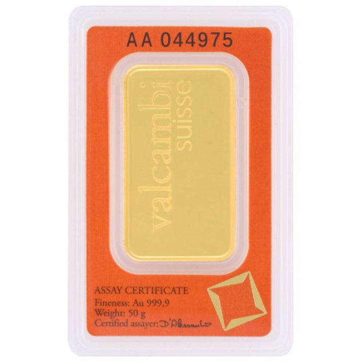 Lingot Valcambi 50g Or