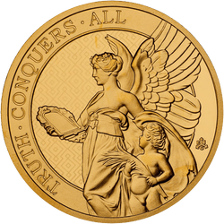 Die Tugenden der Königin: Wahrheit, 1 Unze Gold, 2022