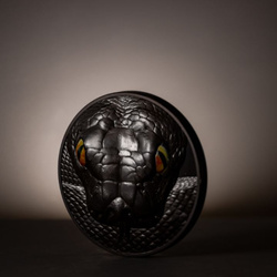 Palau: Hunters by Night – Python coloured 1000 grams Silber 2023 Obsidian Black Ultra High Relief