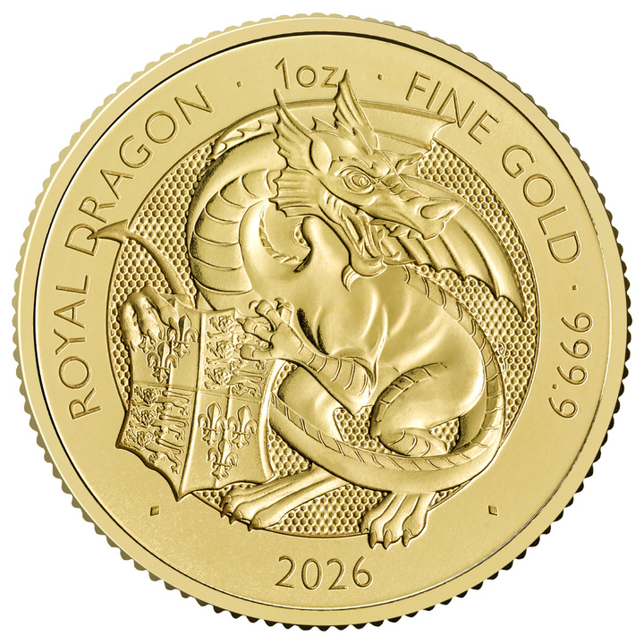 Moneda de oro The Royal Tudor Beasts: Royal Dragon 1 onza Oro 2026