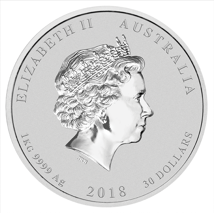 Lunar II : Année du Chien 1000 grammes d'argent 2018