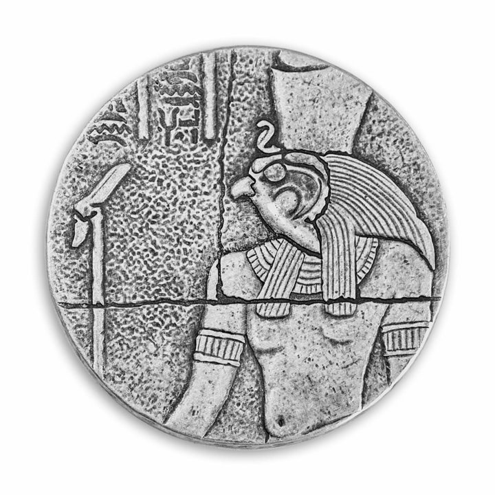 Republic of Chad: ERS Horus 2 oz Silver 2016 Proof Antiqued Coin