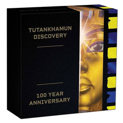 Tuvalu: Descubrimiento de Tutankamón 100 Aniversario coloreado, bañado en oro 2 oz Plata 2022 Proof