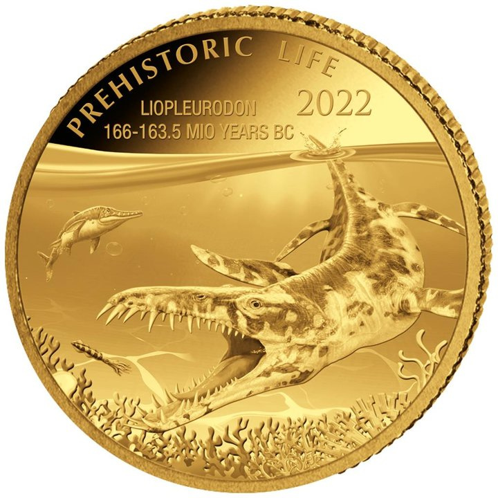Kongo: Prehistoric Life – Liopleurodon 0,5 gramu zlata 2022 Proof