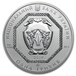Ucrania: Arcángel Miguel 1 oz Plata 2019