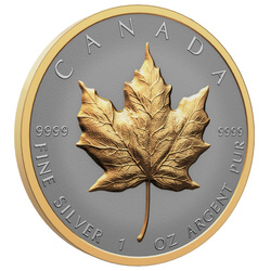 Canadian Maple Leaf 1 oz Silber 2023 Gilded Proof Ultra High Relief