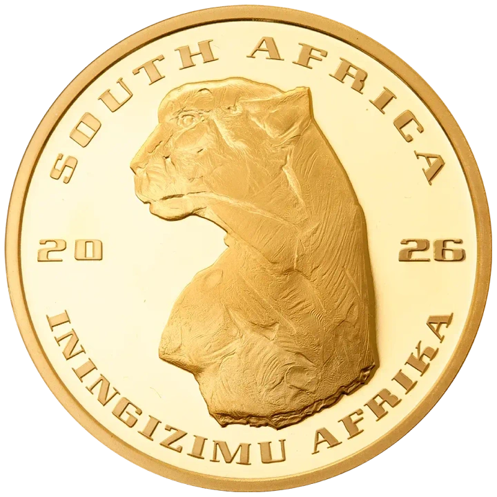 Monedă din aur Ghepard 1/4 uncie de aur 2026 Proof High Relief