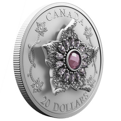 Canadá: Williamson Broche de Diamantes $20 Plata 2025 Prueba Mate