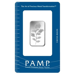 Lingote de plata de 10 gramos Pamp Suisse Rose