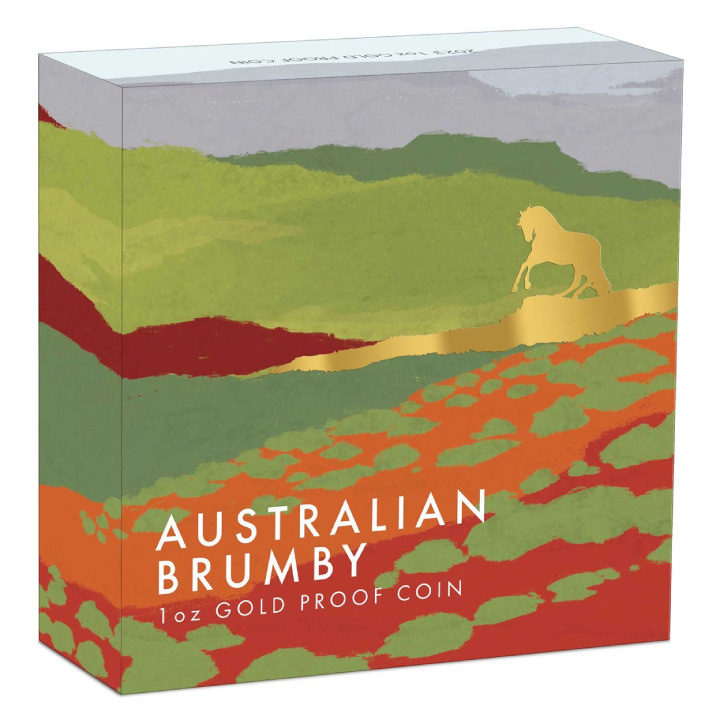 Cavallo selvaggio australiano - Brumby 1 oncia d'oro 2023 Proof