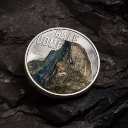 Isole Cook: Mountains – Half Dome colorata 2 once d'argento 2023 Proof Ultra High Relief