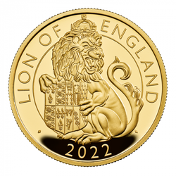 The Royal Tudor Beasts: Lion of England 1 oz Gold 2022 Proof