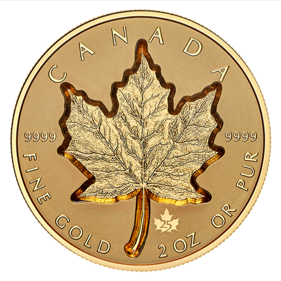 Maple Leaf Super Incuse 2 unce zlata 2021 Proof