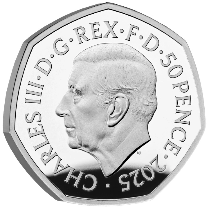 Les Red Arrows colorées 50 pence en argent 2025 Proof
