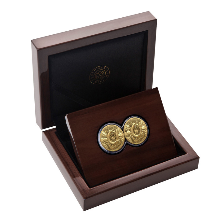 Set de Monede de Aur Big Five III: Bivol 2 x 1/4 Uncie de Aur 2026 Proof Doublecap