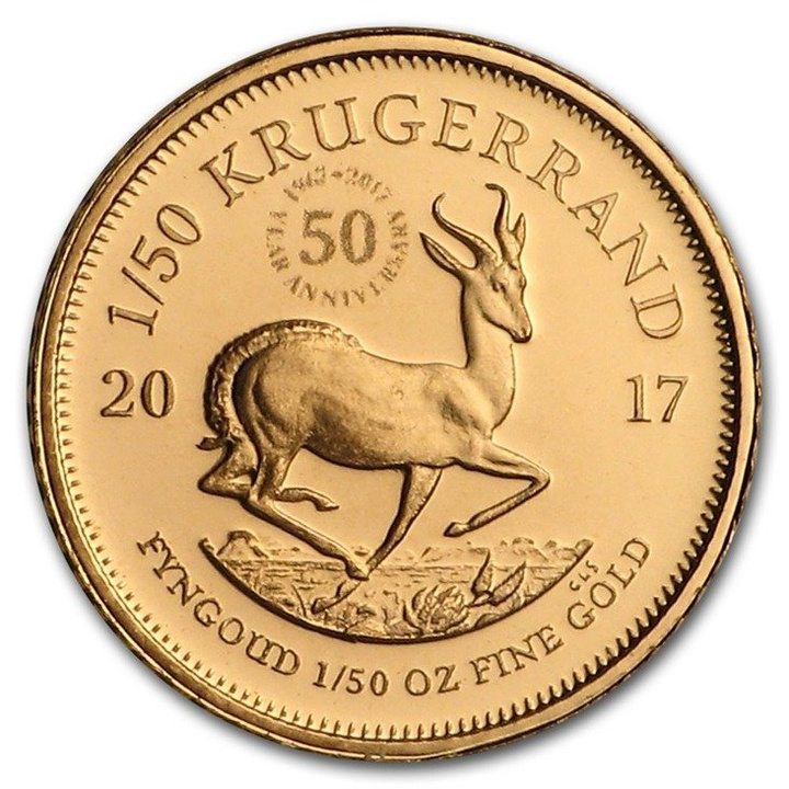 Krugerrand 1/50 uncji Złota 2017 (50 rocznica)