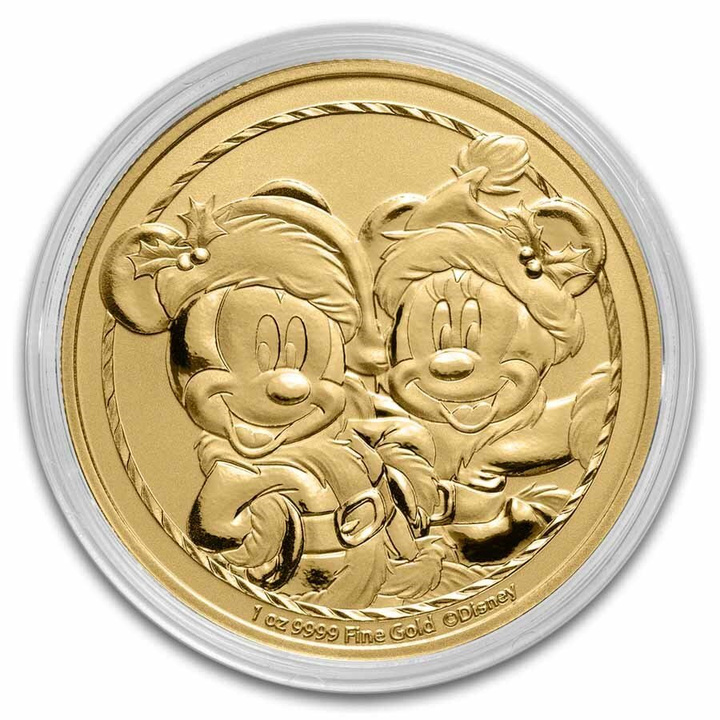 Niue: Disney - Mickey & Minnie Holidays 1 oncia d'oro 2024