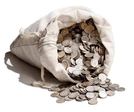 1000 gramm tiszta befektetési ezüst (Junk Silver)