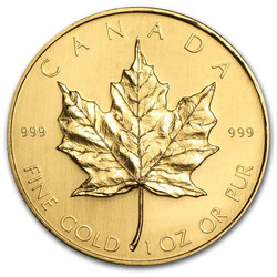 Hoja de arce canadiense 1 oz Oro 1981