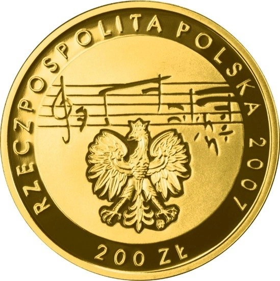 A 125-a aniversare a nașterii lui Karol Szymanowski 200 lei 2007 Proof