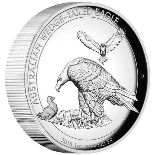 Aquila australiana 1 oncia d'argento 2018 Proof High Relief