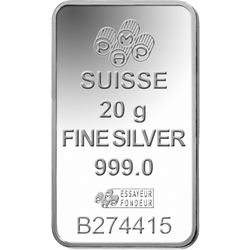 20 gramů stříbrný slitek Pamp Suisse Růže