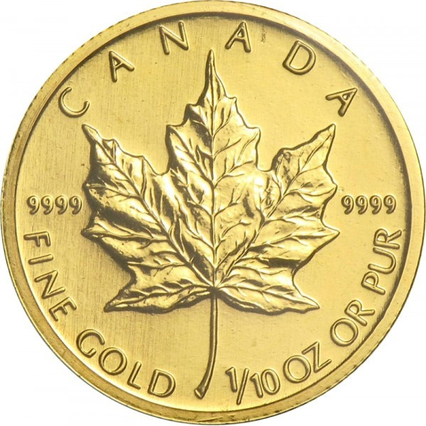 Canadian Maple Leaf 1/10 oz oro 2008