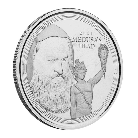 Gibraltar: Perseus With The Head Of Medusa 1 oz Silber 2021 Proof