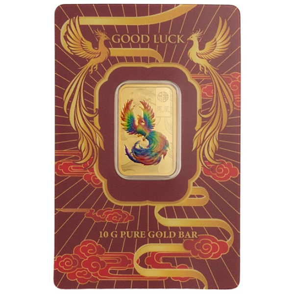 Pamp Gold Bar: Good Luck Phoenix colored 10g Gold 2026