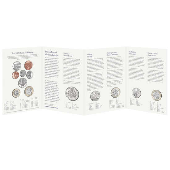 The 2021 United Kingdom Brilliant Uncirculated Annual Coin Set of 13 coins