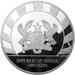 Ghana: Giants of the Ice Age - Renifer 1000 g Srebra 2022