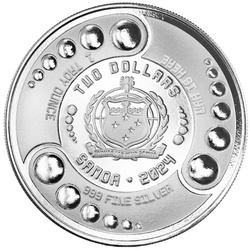 Samoa: Alien kolorowany 1 uncja Srebra 2024 Proof