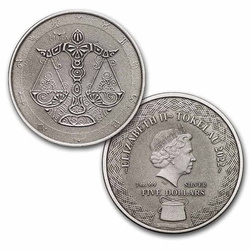 Lot de 12 pièces Tokelau : Série Zodiac 12 x 1 once d'argent 2022 Antique Coins